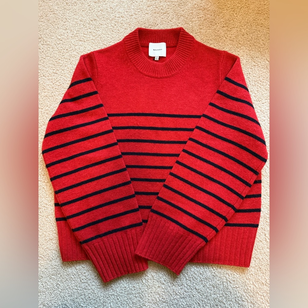 Reformation Calloway Wool Sweater EUC Size Medium - Picture 3 of 7